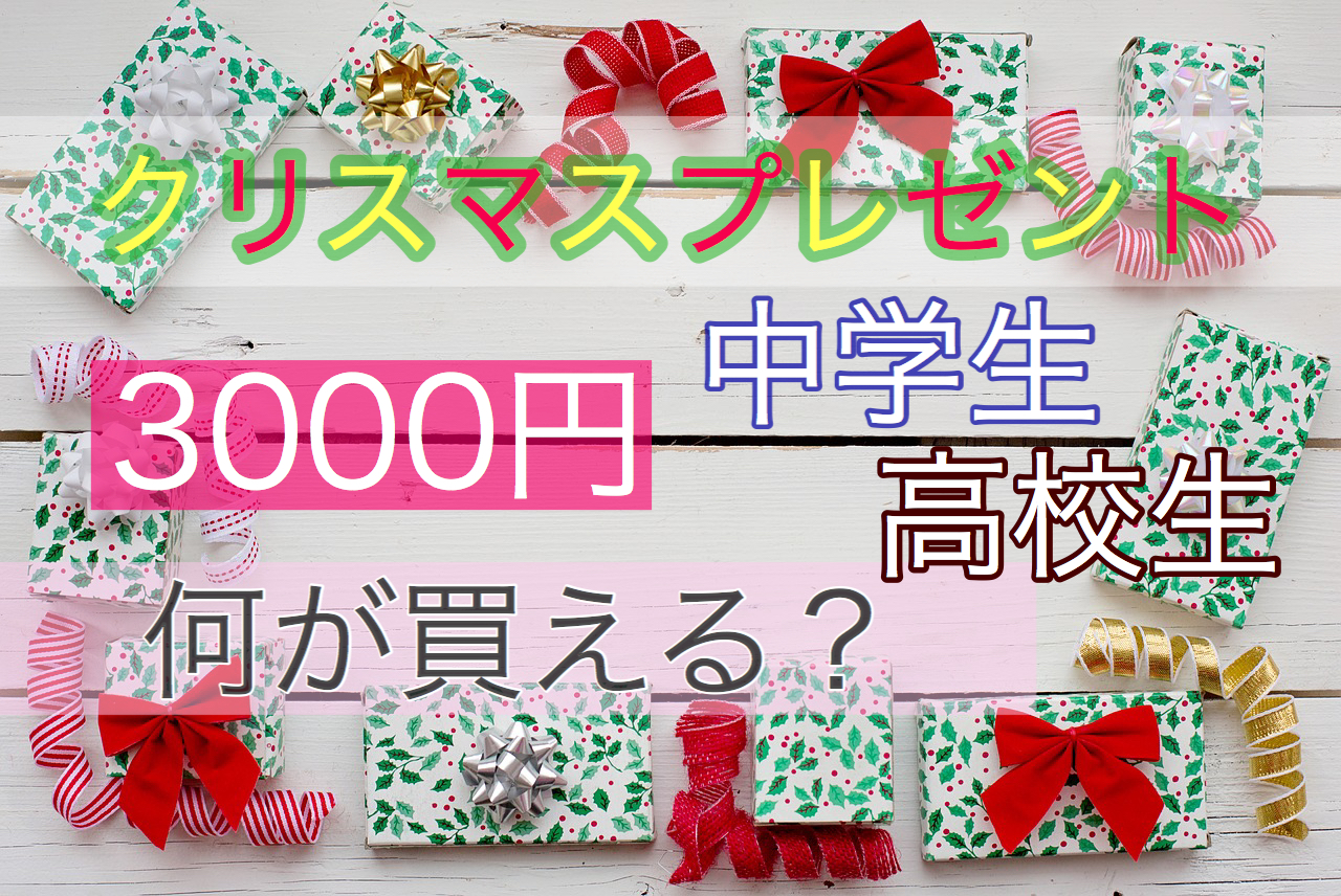 クリスマスプレゼントを予算3000円で!中学、高校向けの保存版!